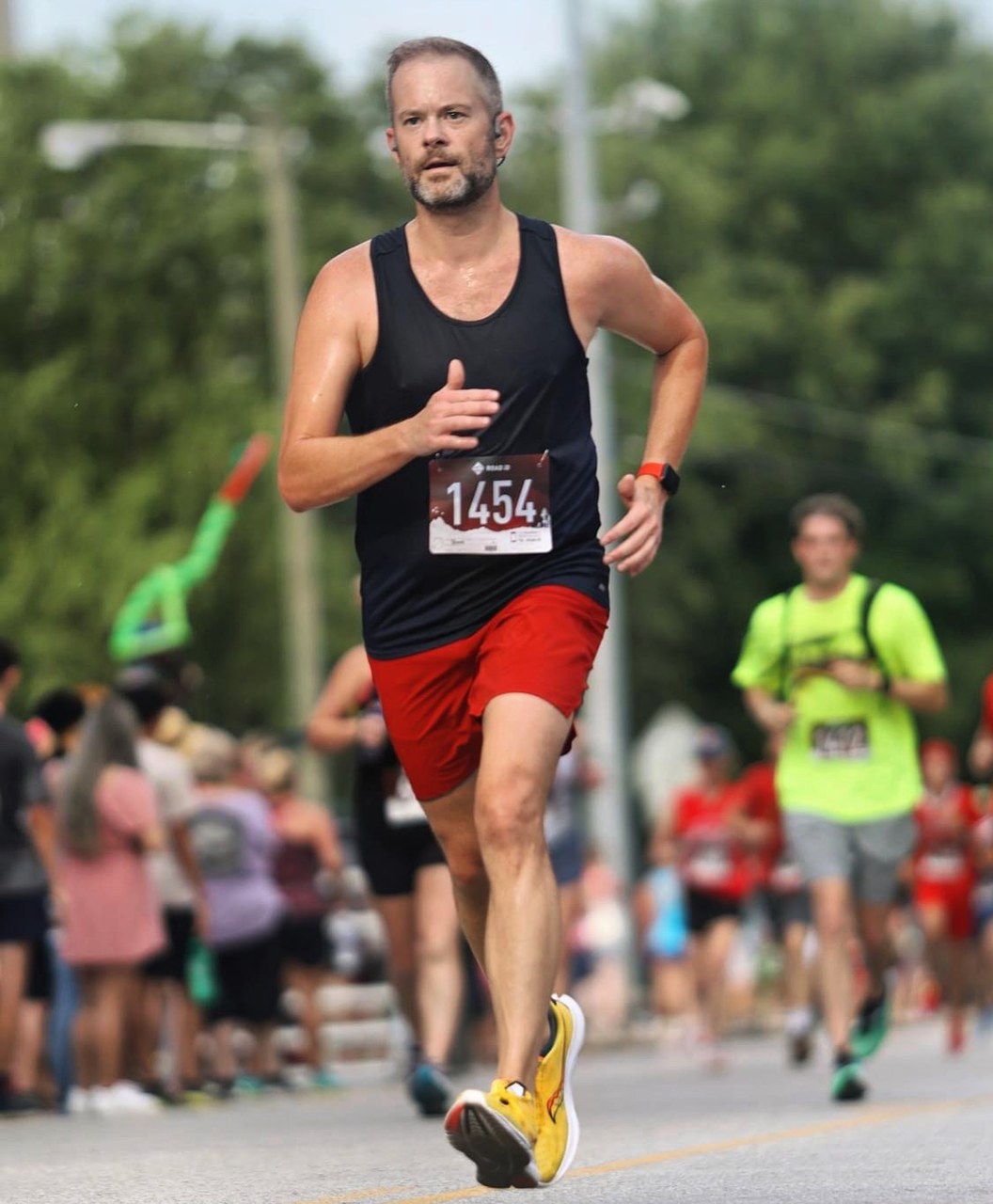 Brent Adair running a road race